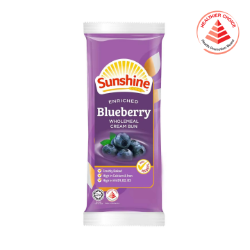 Bread Cream Roll - Sunshine Wholemeal Blueberry Cream Bun (65g) HCS