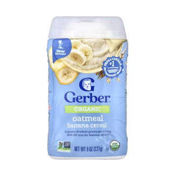 Baby Cereal - Gerber Organic Oatmeal Banana (227g)