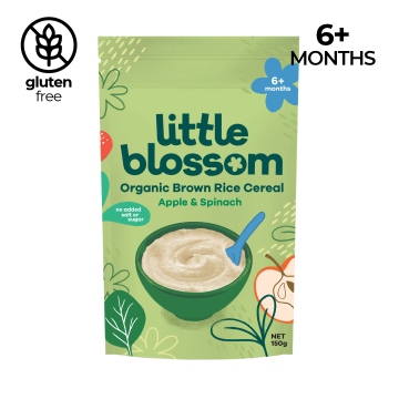 Baby Cereal - Little Blossom Organic Brown Rice Apple & Spinach 6M+ (150g)