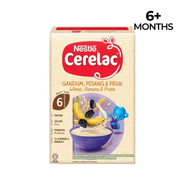 Baby Cereal - Cerelac Wheat, Banana & Prunes Nestle 6M+ (250g)